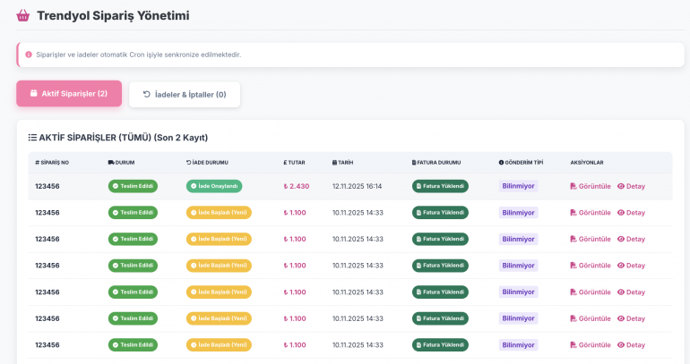 Trendyol Entegrasyonu